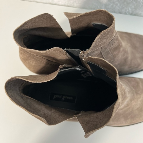 PAUL Green Suede Booties Low Heel Womens Size US 6 (UK 3.5) Designer Boots - Picture 10 of 13